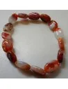 Calcedoine rouge bracelet ovale