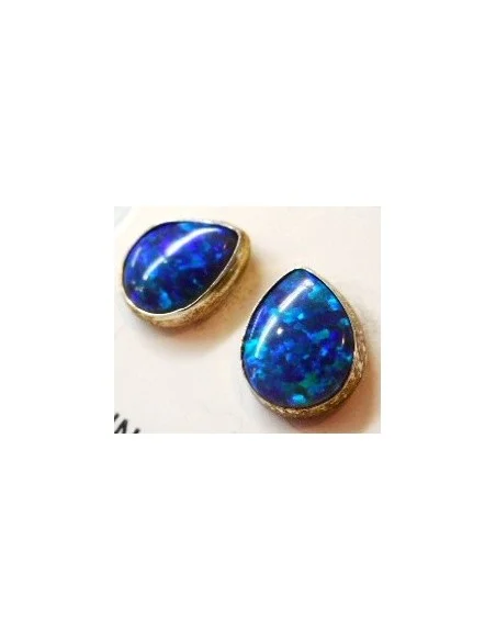 Opale noble indigo boucles oreilles pouce Opale noble indigo boucles oreilles pouce
