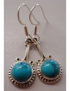 Boucles d'oreilles turquoise argent