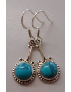 Boucles d'oreilles turquoise argent 2