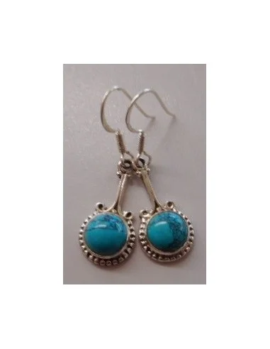 Boucles d'oreilles turquoise argent