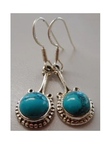 Boucles d'oreilles turquoise argent