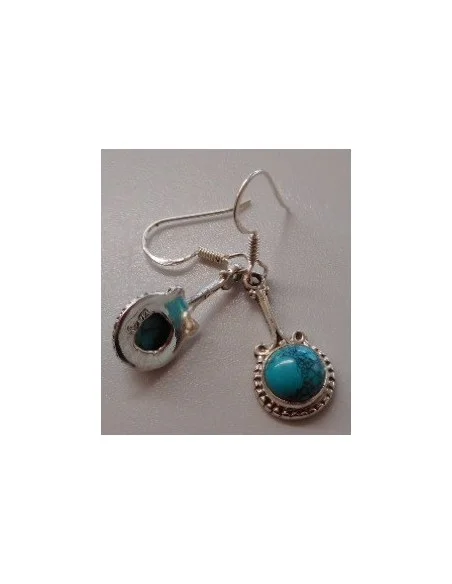 Boucles d'oreilles turquoise argent Boucles d'oreilles turquoise argent