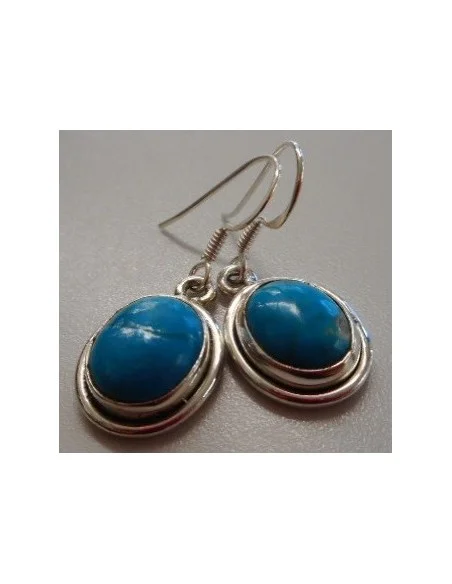 Chrysocolle boucles pendantes argent