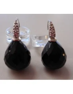 Onyx Boucles pendantes argent 2