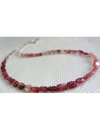 Tourmaline rose collier