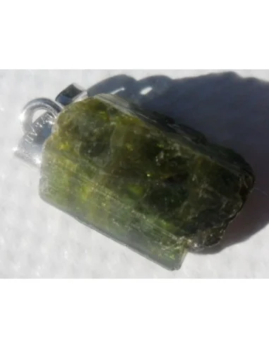Tourmaline verte en pendentif