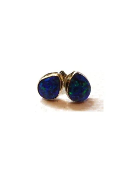 Opale noble indigo boucles oreilles pouce Opale noble indigo boucles oreilles pouce