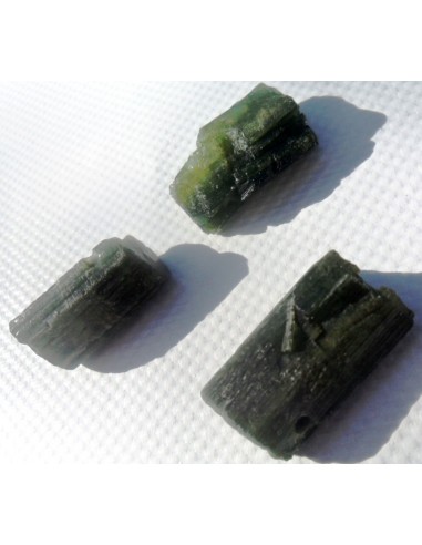 Tourmaline verte brute percé 