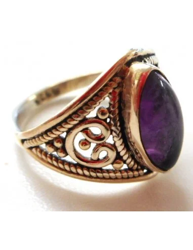 Bague argent Amethyste