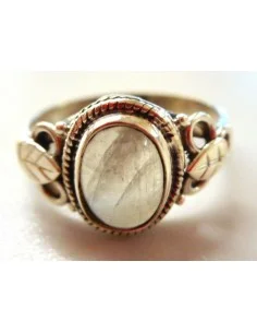 Pierre de lune, bague argent  2