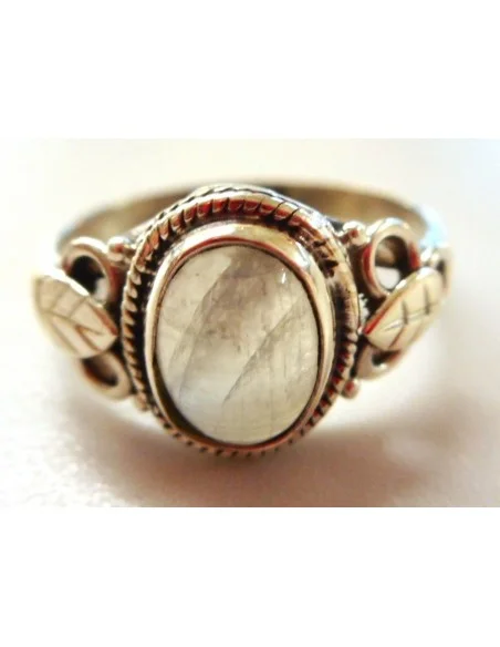 Pierre de lune, bague argent 