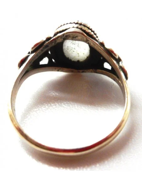 Pierre de lune, bague argent 