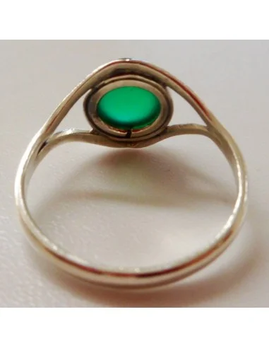 Jade imperiale bague montée en argent