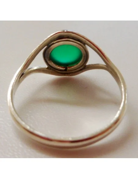 Jade imperiale bague montée en argent Jade imperiale bague montée en argent