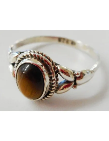 Bague oeil tigre argent