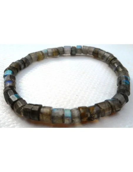 Labradorite cilindre bracelet  homme