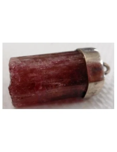 Tourmaline rose pendentif argent