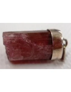 Tourmaline rose pendentif argent