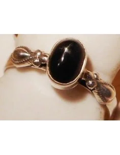 Saphir noir étoilé bague  2