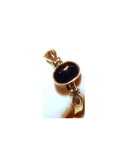 Saphir noir étoilé bague 