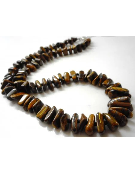 Collier Oeil de tigre baroque chute 