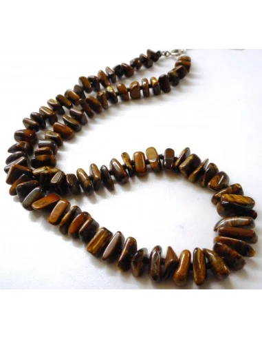 Collier Oeil de tigre baroque chute 