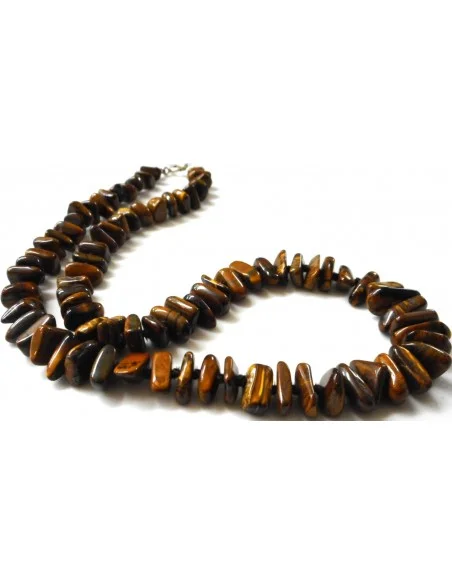 Collier Oeil de tigre baroque chute 