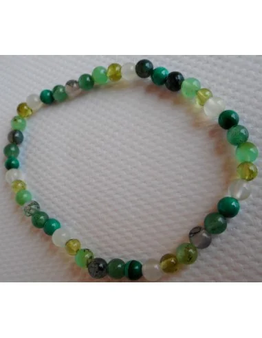 Bracelet vert pierre 4mm