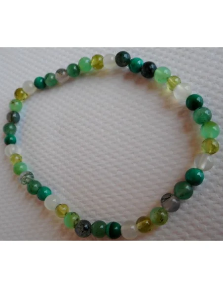Bracelet vert pierre 4mm
