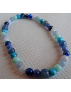 Bracelet pierres bleues 4mm