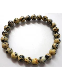 Jaspe dalmatienne bracelet 6mm 2