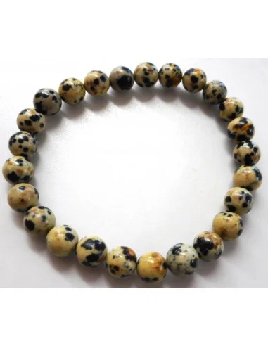 Jaspe dalmatienne bracelet 6mm
