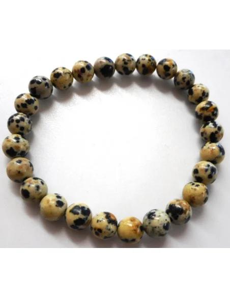 Jaspe dalmatienne bracelet 6mm