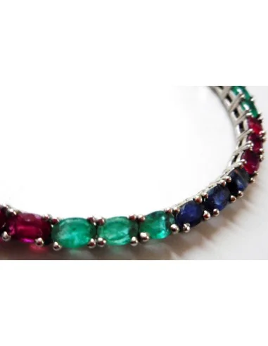 Émeraudes, rubis, saphirs, gemmes bracelet