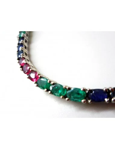 Émeraudes, rubis, saphirs, gemmes bracelet