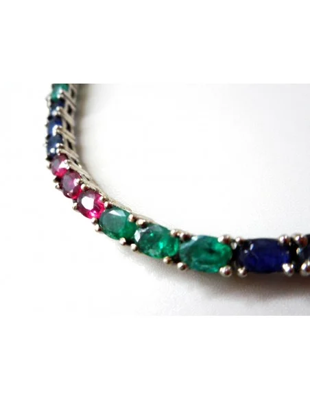 Émeraudes, rubis, saphirs, gemmes bracelet
