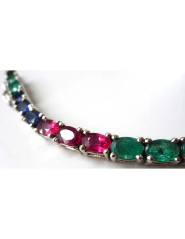 Émeraudes, rubis, saphirs, gemmes bracelet