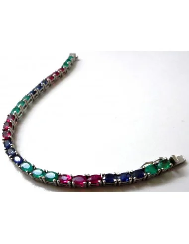 Émeraudes, rubis, saphirs, gemmes bracelet