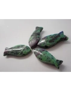 Pendentif  poisson Zoisite avec rubis 2