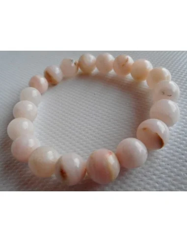 Béryl rose , Morganite bracelet 10mm