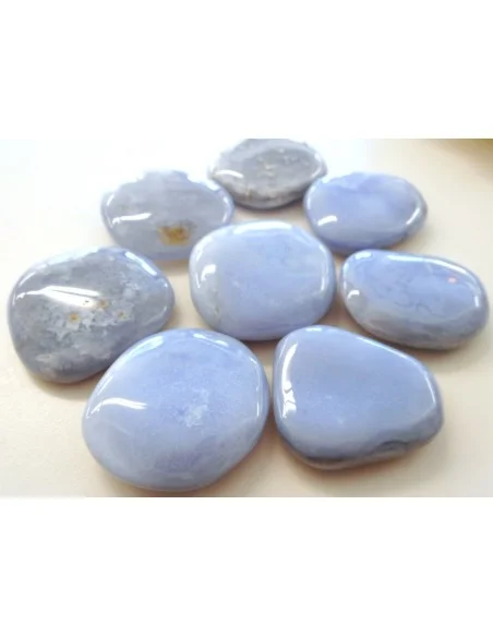 Agate bleue galet Agate bleue galet