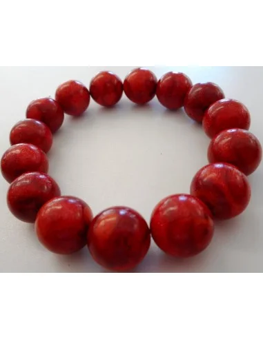 Bracelet corail rouge 13mm