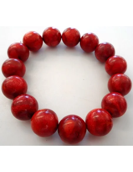 Bracelet corail rouge 13mm