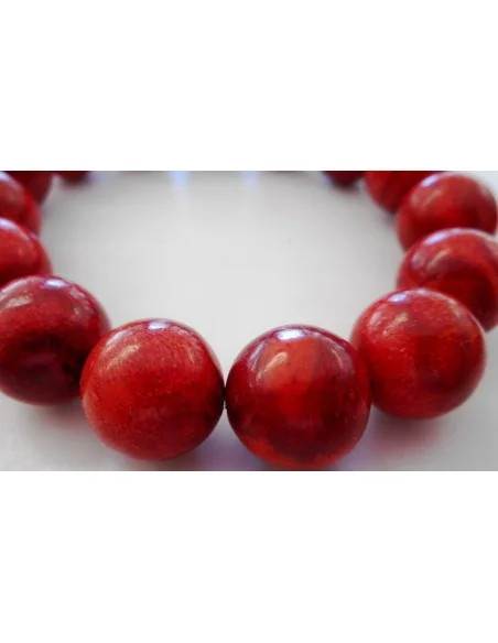 Bracelet corail rouge 13mm