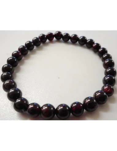 Grenat bracelet boules 6mm