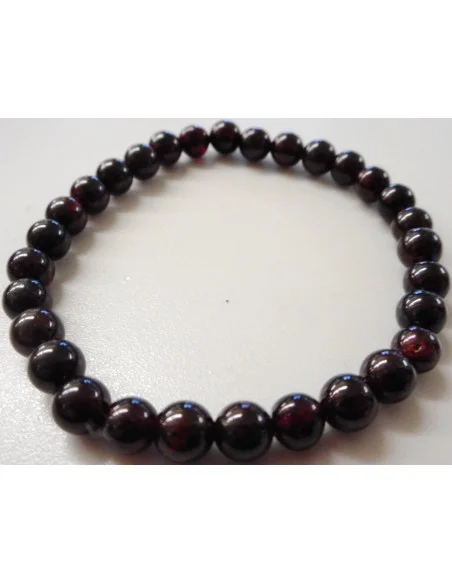 Grenat bracelet boules 6mm