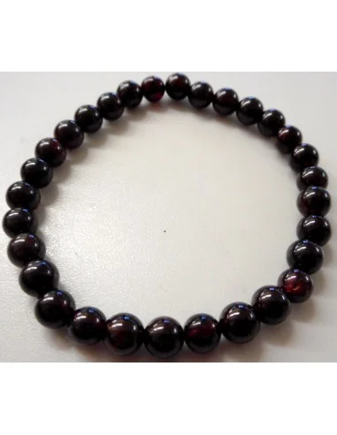 Grenat bracelet boules 6mm