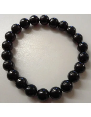 Grenat bracelet boules 8mm