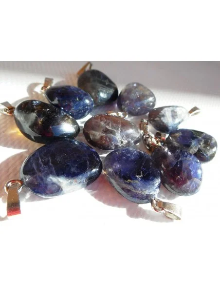 Iolite pendentif argent